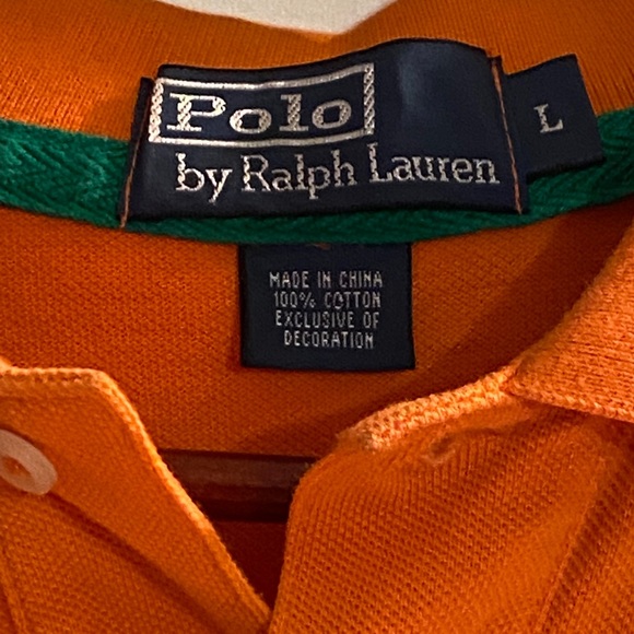 Vintage Polo Ralph Lauren Embroided Orange Polo - Picture 3 of 8